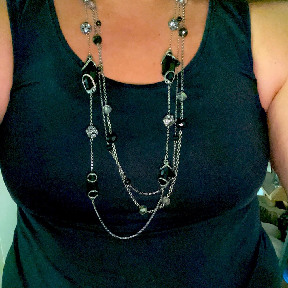 Fashion Necklace, Vera Wang, Multi-Strand Necklace, Silver
